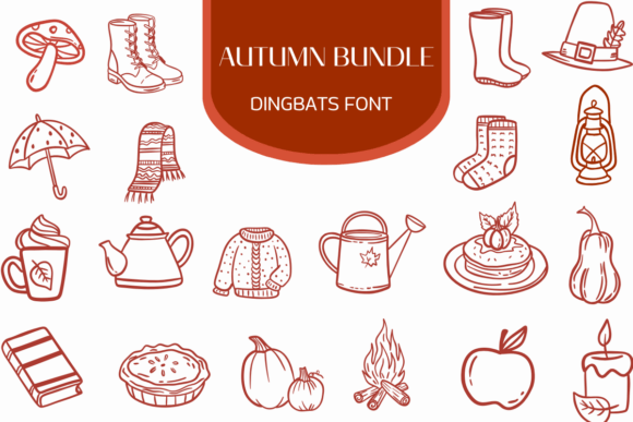 Autumn Bundle: A Cozy Dingbats Typeface for Seasonal Creations