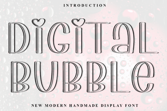 Digital Bubble Typeface: A Soft, Modern Display Font for Handmade Brands
