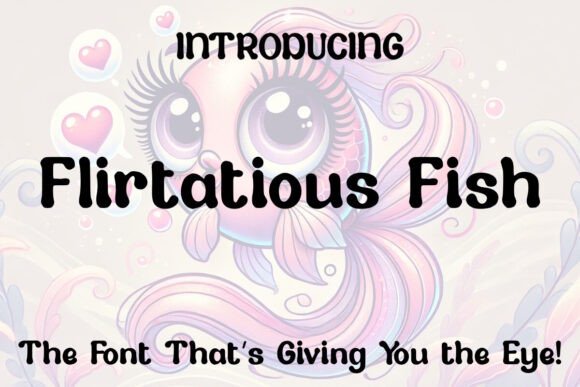 Flirtatious Fish Typeface: A Playful Display Font for Creative Brands