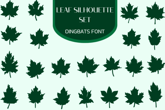 Leaf Silhouette Set: A Creative Font for Natural Brand Identity