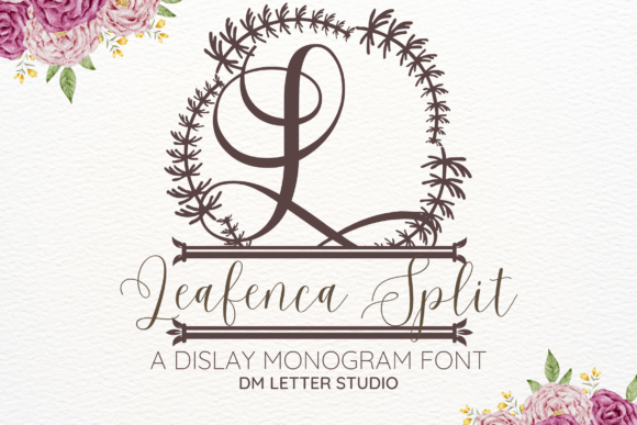 Leafenca Split Monogram: A Graceful Serif Typeface for Botanical Branding