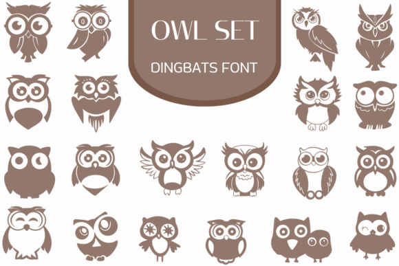 Owl Set: A Whimsical Dingbats Font for Handmade Craft Projects