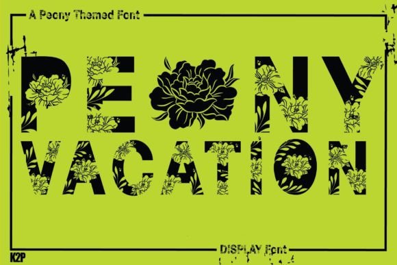 Peony Vacation: A Decorative Typeface for Natural Branding