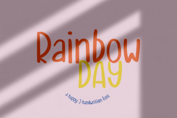 Rainbow Day: A Handwritten Font for Joyful Small Business Branding