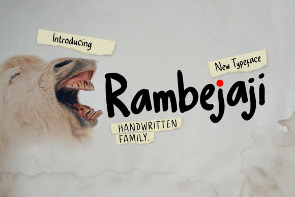 Rambejaji Font: A Handwritten Typeface for Thoughtful Editorial Design