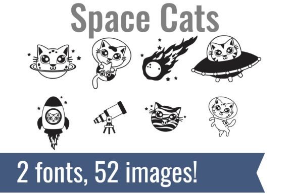 Space Cats: A Playful Typeface for Whimsical Brand Identity Projects