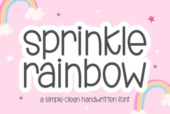 Sprinkle Rainbow: A Whimsical Handwritten Font for Dreamy Branding