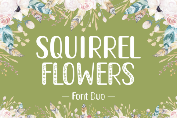 Squirrel Duo: A Whimsical Decorative Typeface for Organic Branding