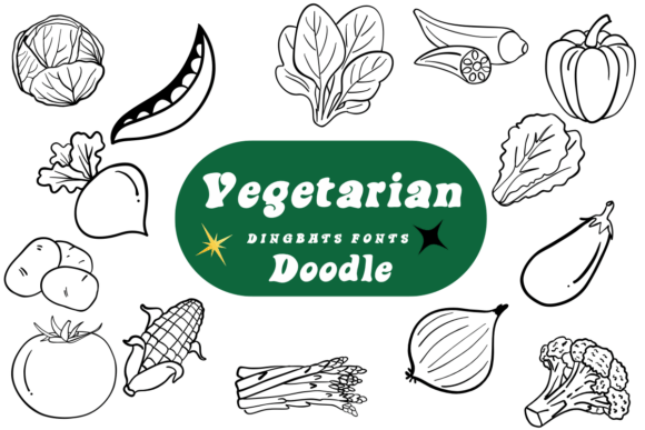 Vegetarian Doodle: The Perfect Hand-Drawn Font for Plant-Based Branding